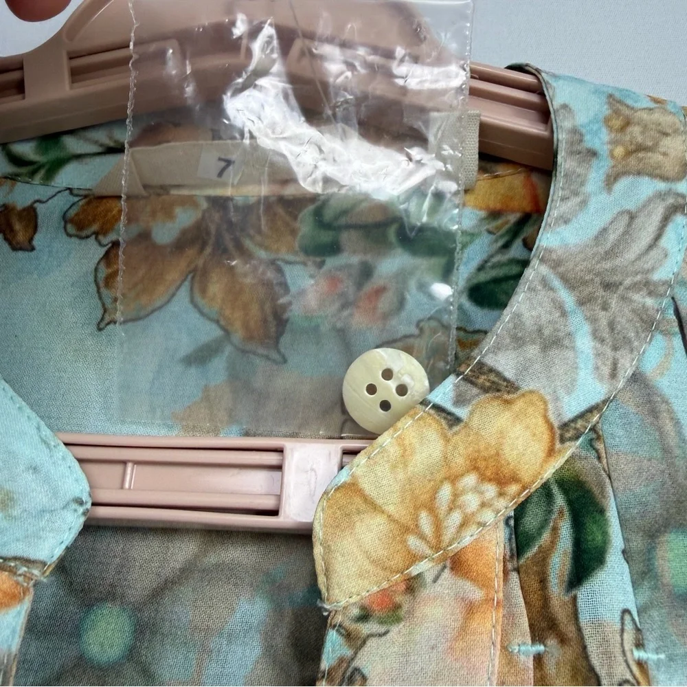 Soft Surroundings Floral Baroque Button Up Shirt Women Sz XS Cottage NWOT READ - Picture 7 of 16